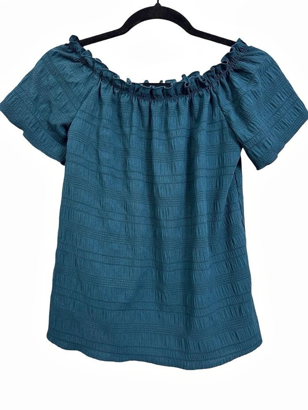 Teal Off-Shoulder Blouse Size Small